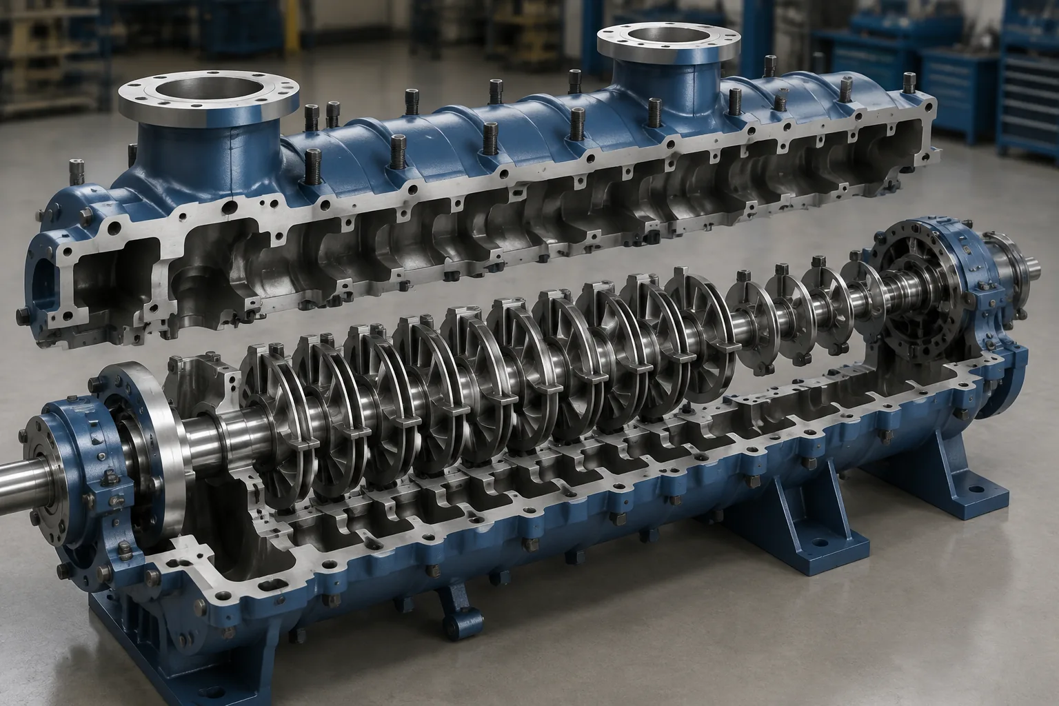 تعمیر پمپ‌های طبقاتی (Multistage Pumps)